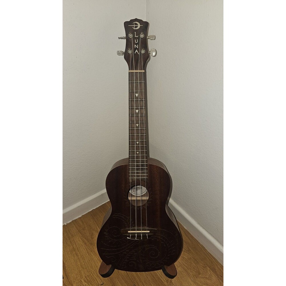 Luna UKE TC MAH 4-String Concert Ukulele Soft Gig Bag Hawaiian Hawaii Instrument